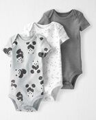 Baby 3-Pack Organic Cotton Rib Bodysuits, image 1 of 6 slides
