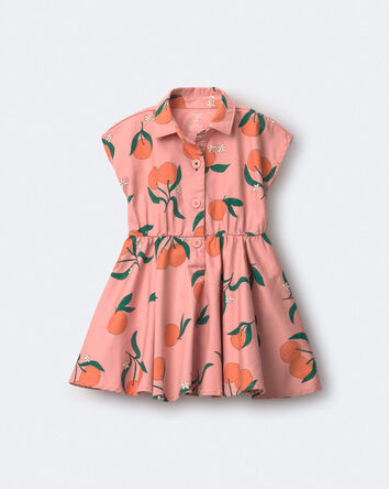 Toddler Girl Avenue Twirl&trade; Dress in Clementine Grove Print - Light Pink, 