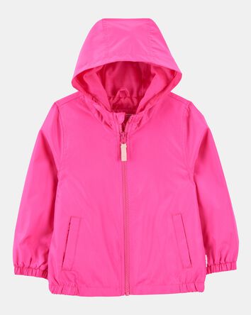 Toddler Girl Solid Windbreaker Jacket - Pink, 