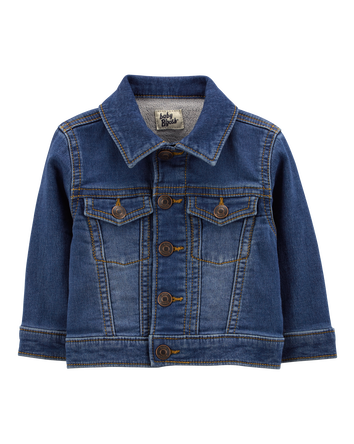 Baby Boy Knit-Like Denim Jacket - Dark Wash, 