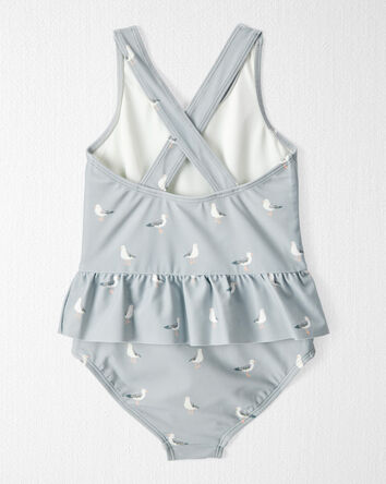 Toddler Girl Recycled Seagull-Print Swimsuit, 