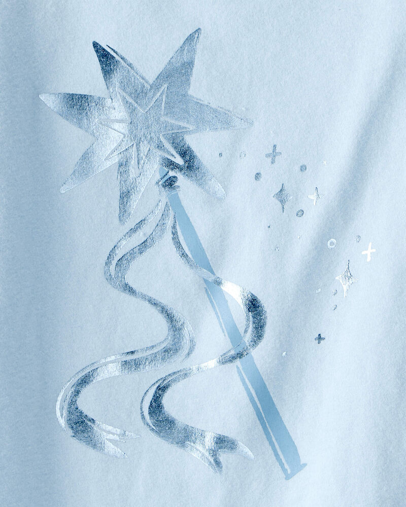 Toddler Girl Metallic Princess Wand Long-Sleeve  Graphic Tee - Blue, image 3 of 4 slides