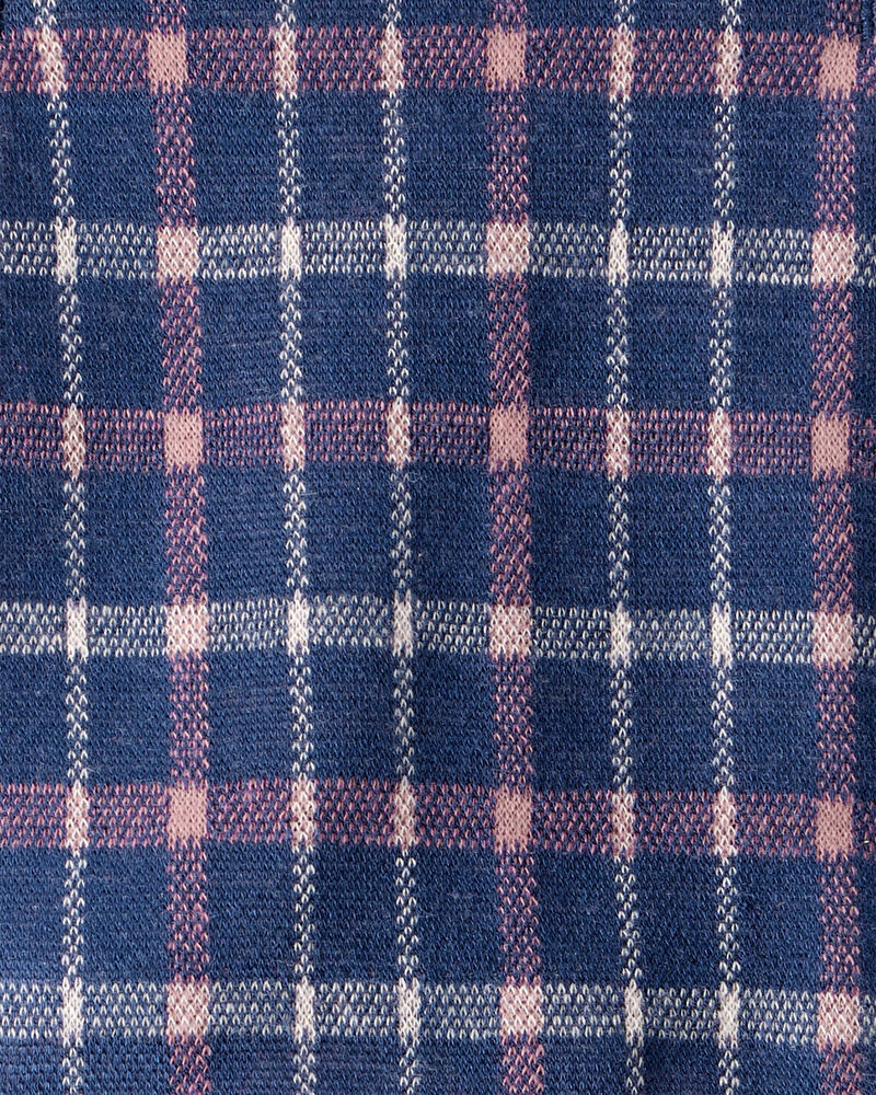 Baby Girl 2-Piece Cherry Long-Sleeve Sweater & Plaid Knit Skort Set - Ivory/Navy, image 7 of 7 slides