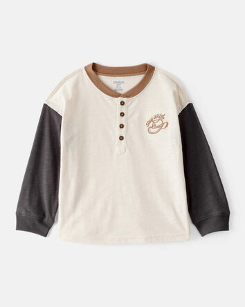 Toddler Boy Stay Wild Henley Top, 