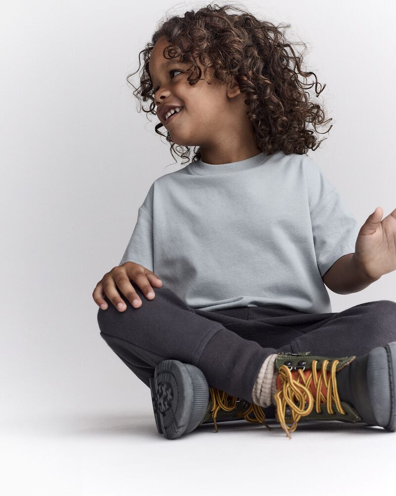 Toddler Short-Sleeve Relaxed Tee - Light Blue, image 1 of 6 slides