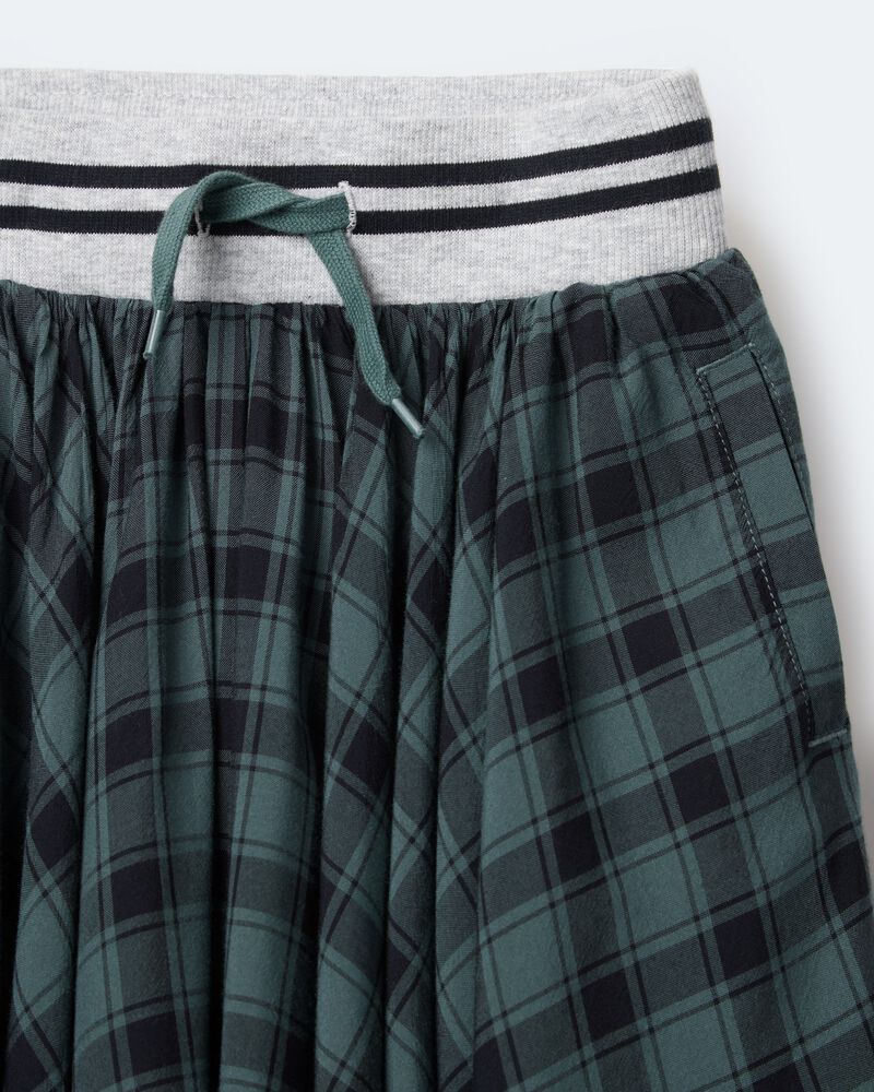 Toddler Girl Avenue Twirl&trade; Midi Skirt in Plaid - Green/Black, image 7 of 7 slides
