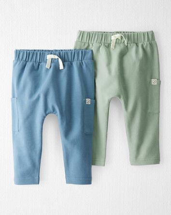 Baby 2-Pack Organic Cotton French Terry Joggers, 