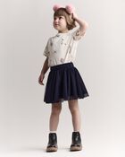 Toddler Girl Avenue Twirl&trade; Mini Skirt with Tulle - Navy, image 1 of 7 slides