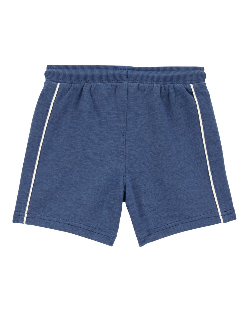 Baby 2-Piece Shark Baseball Short-Sleeve Tee & Pull-On Shorts Set - Grey/Navy, image 5 of 6 slides