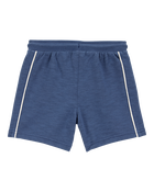 Baby 2-Piece Shark Baseball Short-Sleeve Tee & Pull-On Shorts Set - Grey/Navy, image 5 of 6 slides