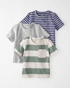Toddler 3-Pack Organic Cotton Pocket Tees, image 1 of 4 slides
