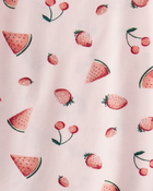 Toddler Girl Fruit Print PurelySoft 2-Piece Pajamas - Pink, image 3 of 5 slides