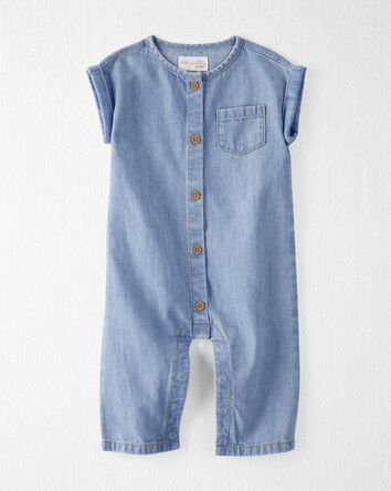 Baby Organic Cotton Chambray Jumpsuit, 