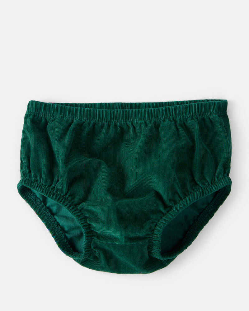 Baby Girl Corduroy Long-Sleeve Dress - Green, image 3 of 5 slides