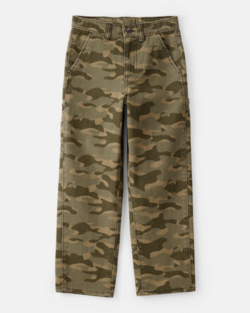 Boys Camo Carpenter Fashion Pants, 