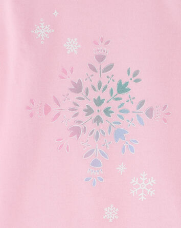 Kid Snowflake-Print Long-Sleeve Shirt - Pink, 