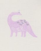 Baby Dinosaur Print Snug Fit Cotton 4-Piece Pajamas, image 3 of 5 slides