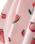 Toddler Girl Fruit Print PurelySoft 2-Piece Pajamas - Pink, image 2 of 5 slides