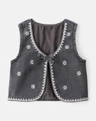 Toddler Girl Western Denim Sleeveless Vest - Grey, image 1 of 4 slides