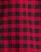 Toddler Boy Buffalo Check Cotton Long-Sleeve Button-Down Shirt - Red, image 2 of 3 slides