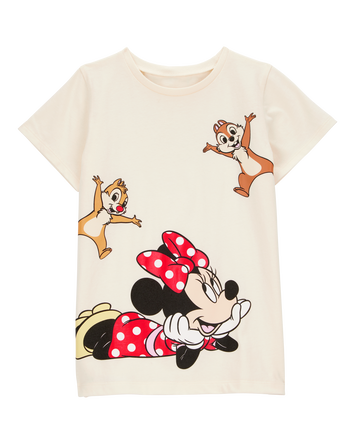 Girls Disney&copy; Minnie Mouse Short-Sleeve Graphic Tee - Cream, 