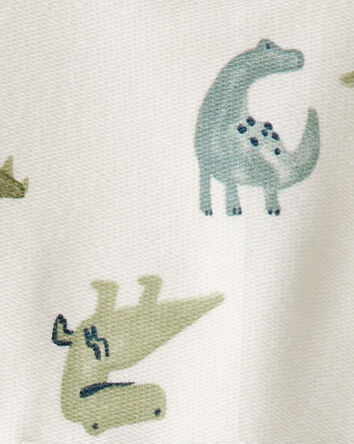 Baby Boy Dinosaur French Terry Long-Sleeve Tee & Pant Set - Ivory, 