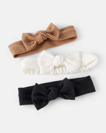 Baby Girl 3-Pack Bow Headwraps, 