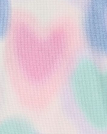 Toddler Girl 2-Piece Heart Space Dye Fleece Pajamas, 