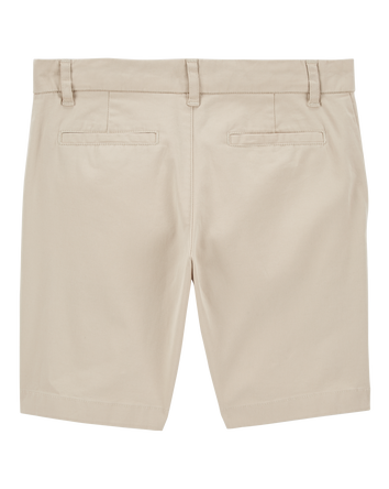 Girls Stretch Chino Shorts - Khaki, 