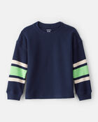 Toddler Boy Thermal Long-Sleeve T-Shirt - Green/Navy, image 1 of 3 slides