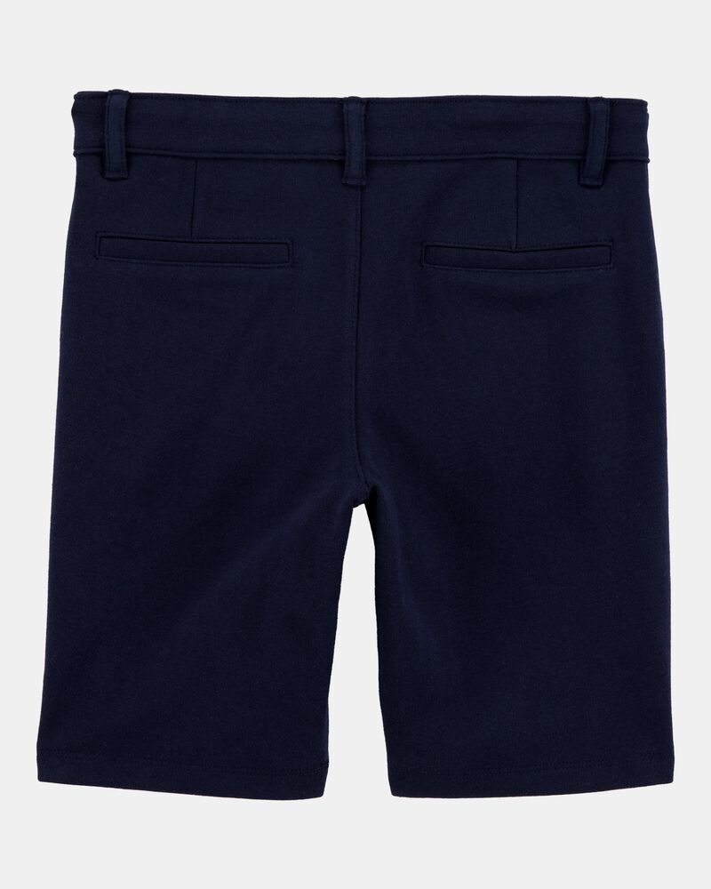Kid 3-Pack Ponte Knit Uniform Pants - Navy, image 3 of 4 slides