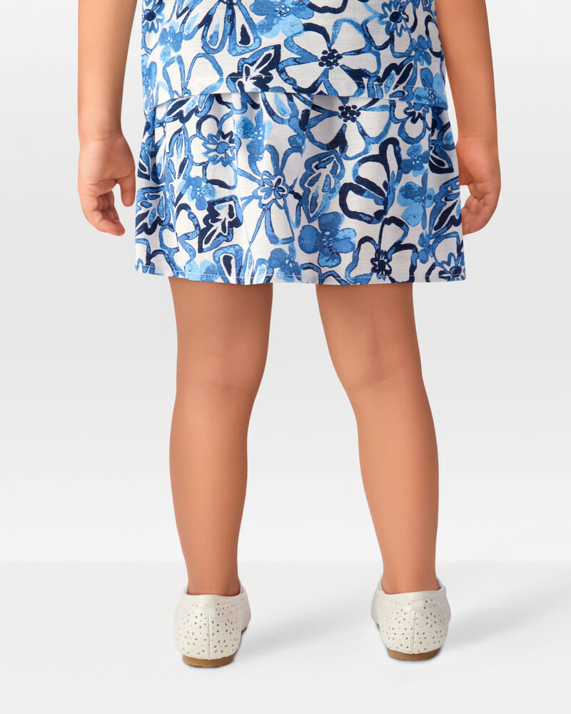 Toddler 2-Piece Floral Fashion Top & Skort Set, image 8 of 8 slides