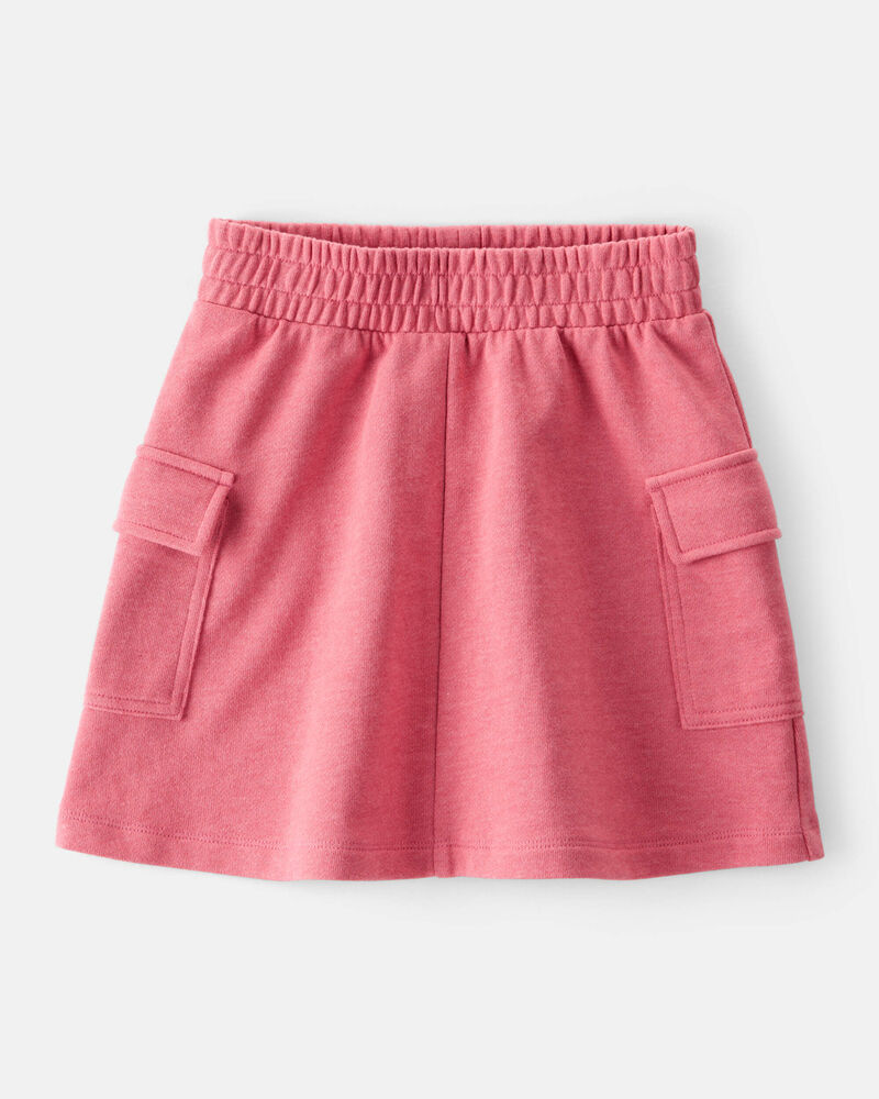 Girls 2-Piece "Good Vibes" Oversized Sweatshirt & Cargo Skirt Set - Pink, image 5 of 7 slides