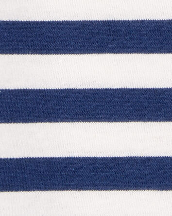 Baby Striped Short-Sleeve Pocket Tee - Navy, 