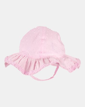 Baby Girl Floral Sun Hat - Pink, 