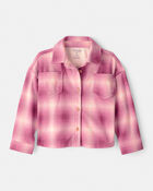 Baby Girl Plaid Long-Sleeve Flannel - Pink, image 1 of 3 slides