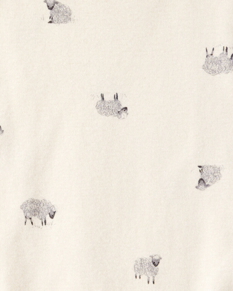 Baby Boy 3-Piece Striped Sheep Print Long-Sleeve Bodysuits & Pant Set - White/Black, image 3 of 5 slides