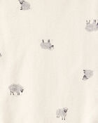 Baby Boy 3-Piece Striped Sheep Print Long-Sleeve Bodysuits & Pant Set - White/Black, image 3 of 5 slides