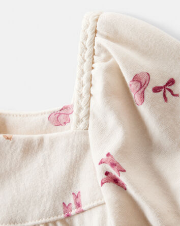 Baby Girl Cowgirl Print Short-Sleeve Top - Cream, 