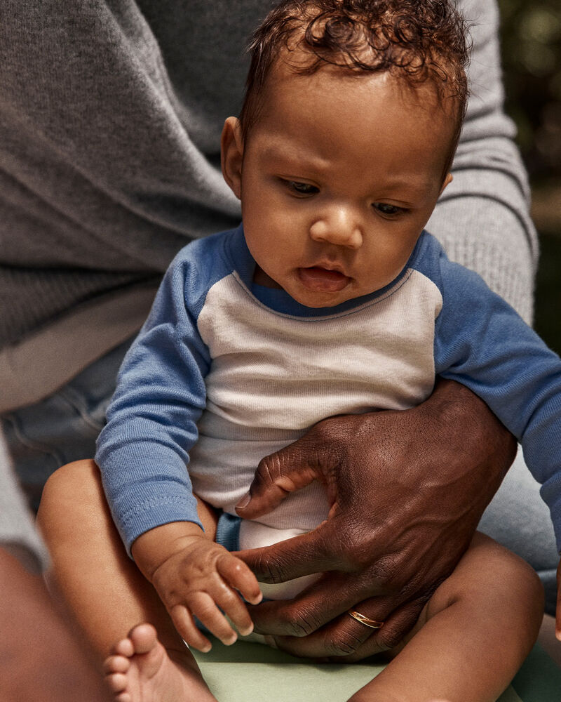 Baby Boy 4-Pack Long-Sleeve Multipack Raglan Bodysuits, image 6 of 7 slides