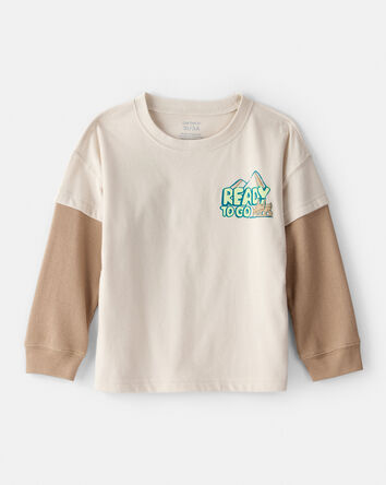 Toddler Boy Graphic Tee - Tan, 