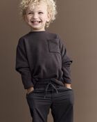 Toddler Boy Canvas Pull-On Pant -  Dark Grey, image 5 of 7 slides