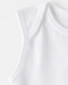 Baby 10-Pack Sleeveless Cotton Bodysuits - White, image 3 of 4 slides
