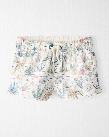 Baby Boy Recycled Tropical-Print Swim Trunks, 