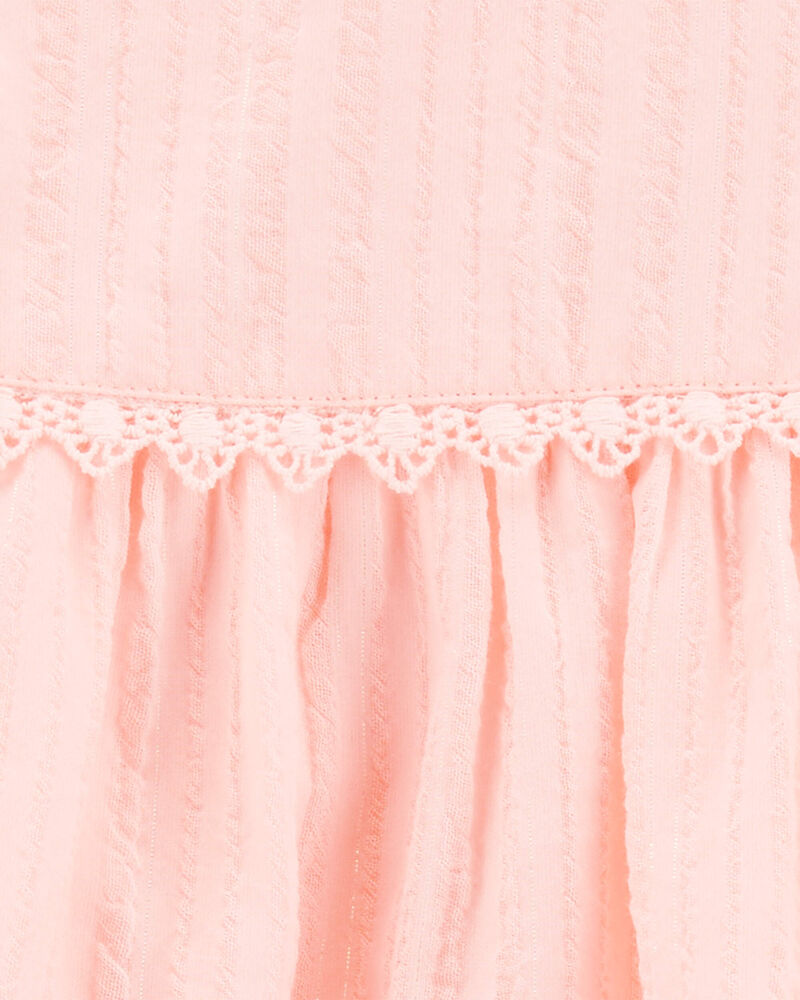 Baby Girl Eyelet Babydoll Dress - Pink, image 4 of 5 slides