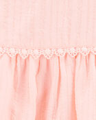 Baby Girl Eyelet Babydoll Dress - Pink, image 4 of 5 slides