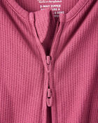 Baby Girl PurelySoft Long-Sleeve Sleep & Play Pajamas - Burgundy, image 6 of 8 slides