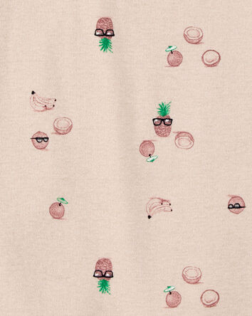 Baby Boy Coconut Print Cotton Romper, 