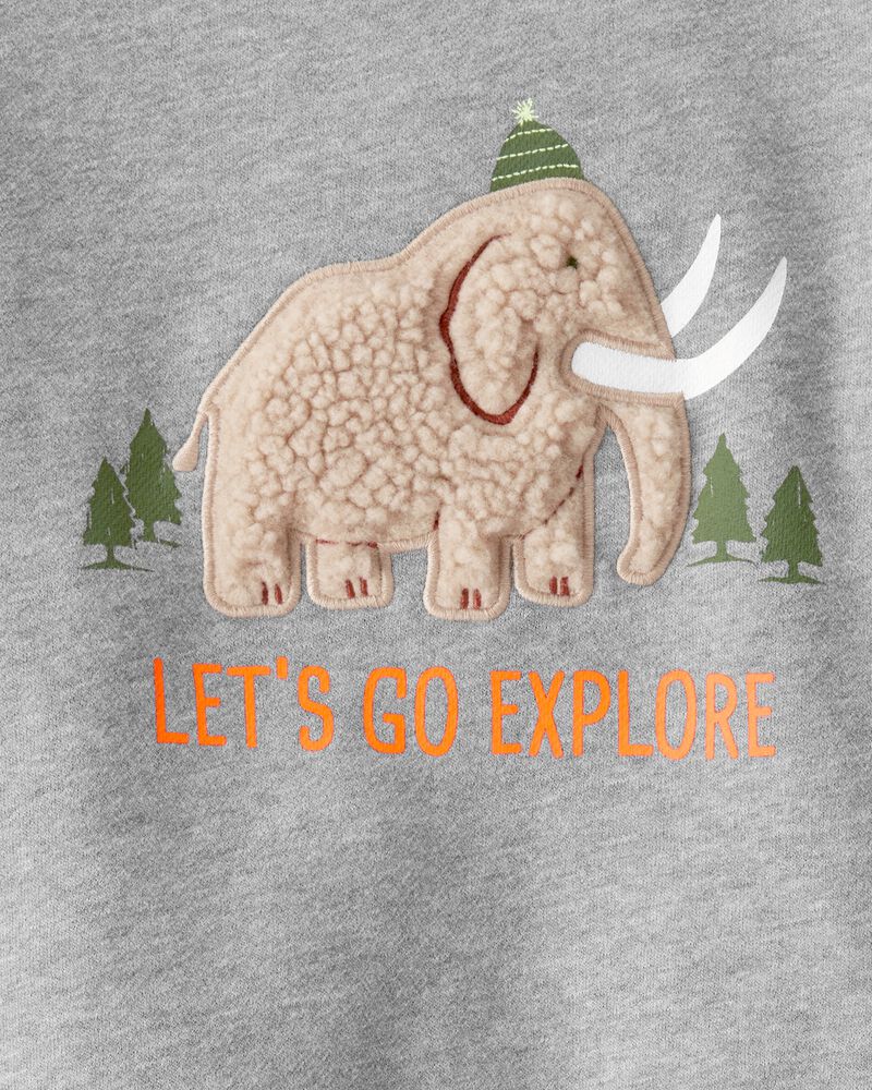 Toddler Boy DayDream Fleece Mammoth Pullover Sweatshirt - Grey, image 3 of 4 slides