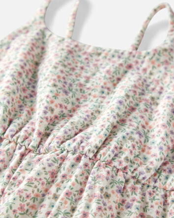 Toddler Organic Cotton Gauze Floral-Print Jumpsuit, 